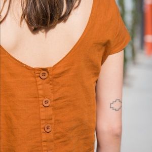 Lacausa Reversible Linen Crop Top